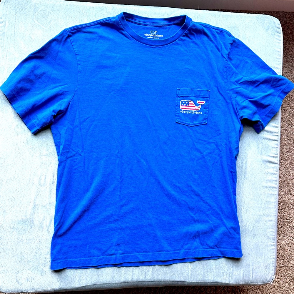 Vineyard Vines American Themed Pocket Tee Shirt